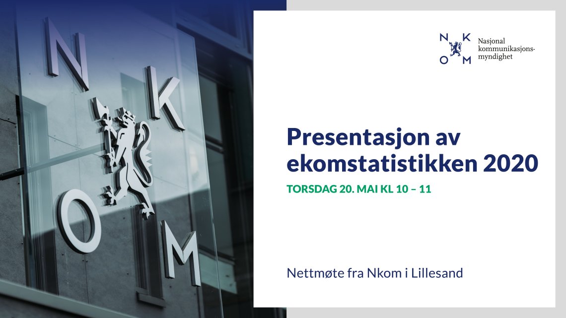 Invitasjonsplakat Ekomstatistikken 2020 - Nkom