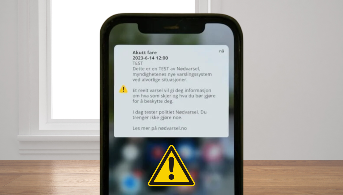 Nødvarsel på mobil 3 av 4 fikk varsel