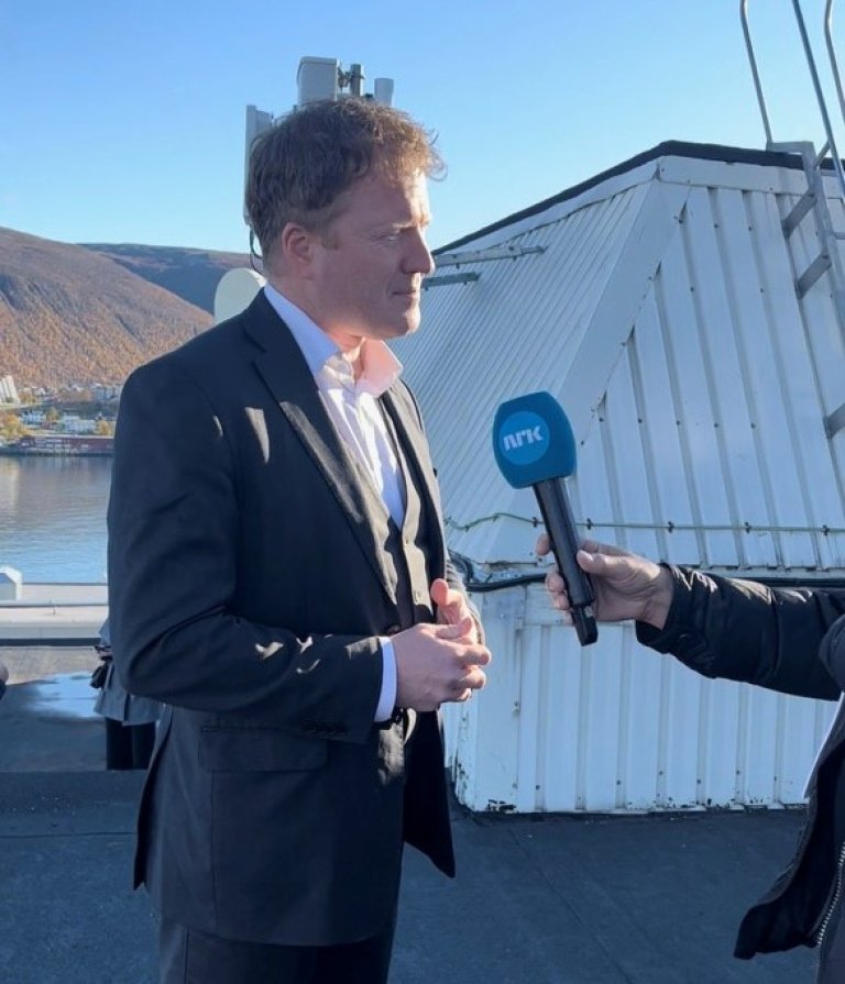 Kommunal- og distriktsminister Sigbjørn Gjelsvik i Tromsø