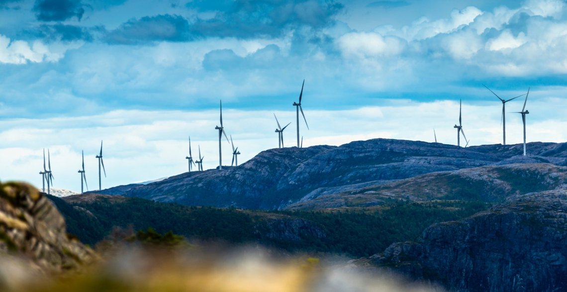 Vindkraftturbiner på land