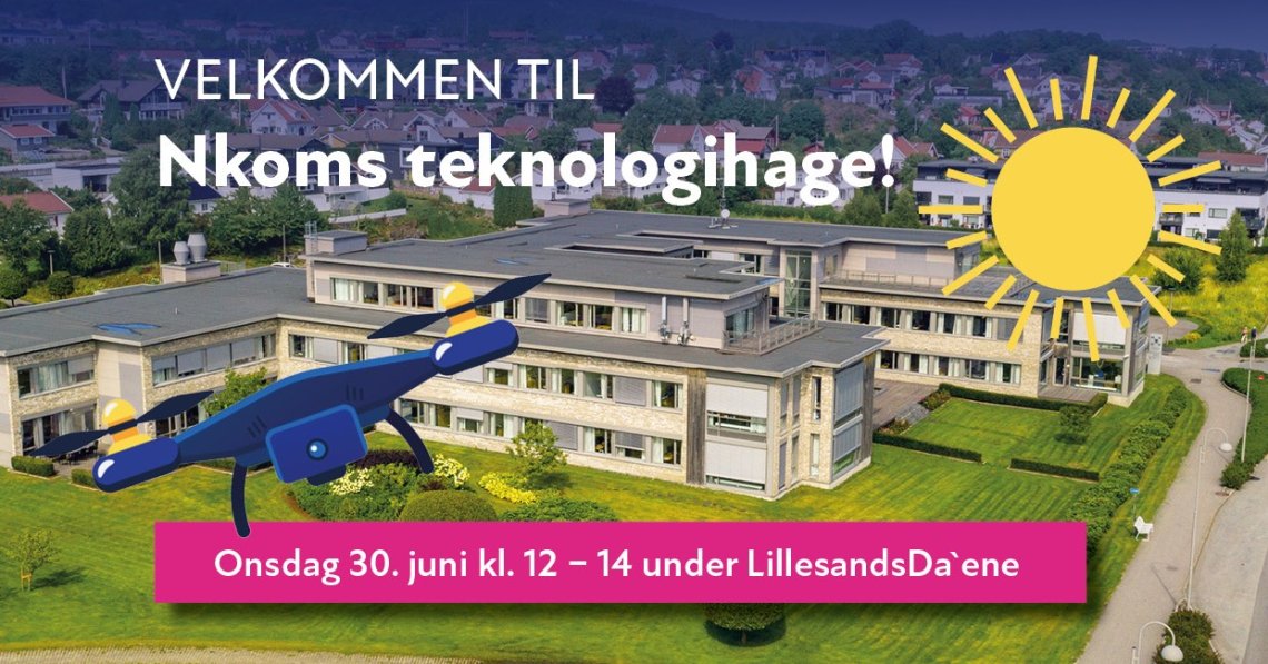 Plakat for Nkoms teknologihage 30. juni 2021